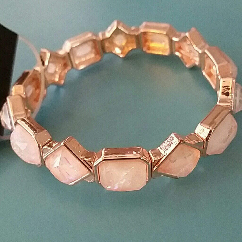 Irredesent Light Pink Stretch Bracelet